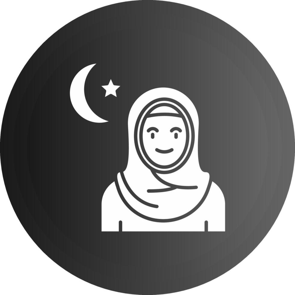 musulman solide noir icône vecteur