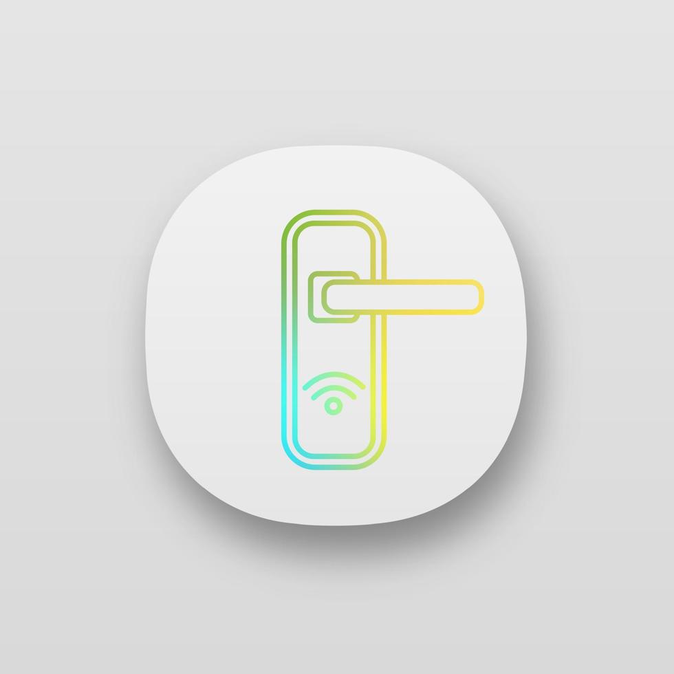 icône de l'application de verrouillage de porte nfc vecteur