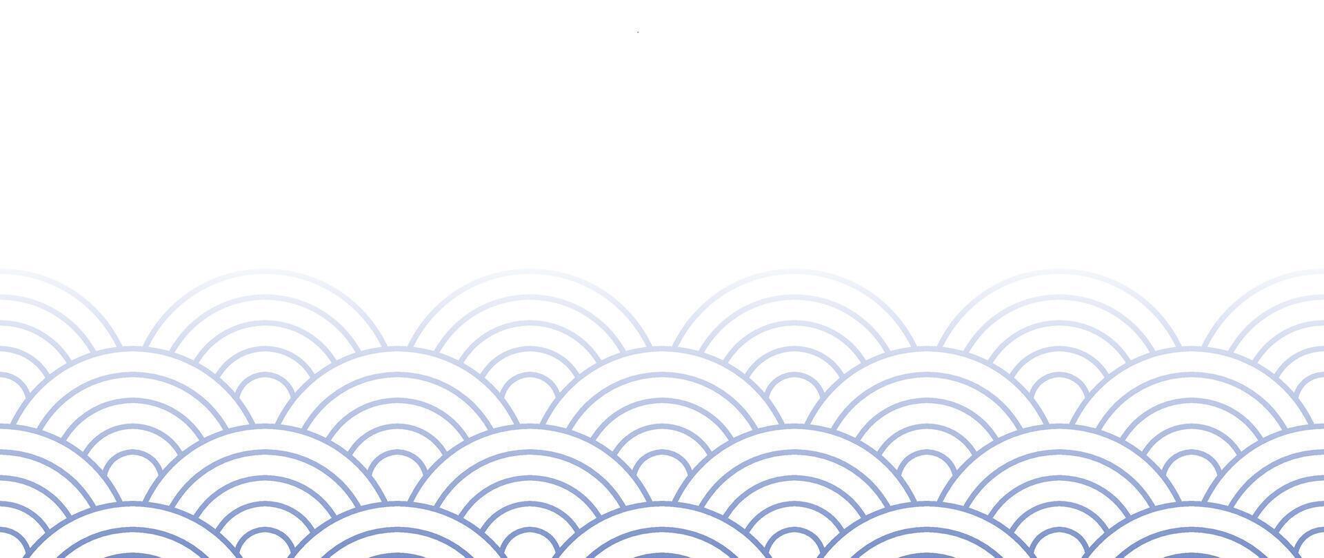 Japonais violet vague Contexte vecteur. fond d'écran conception avec violet et blanc sans couture océan vague modèle toile de fond. moderne luxe Oriental illustration pour couverture, bannière, site Internet, décor, frontière. vecteur