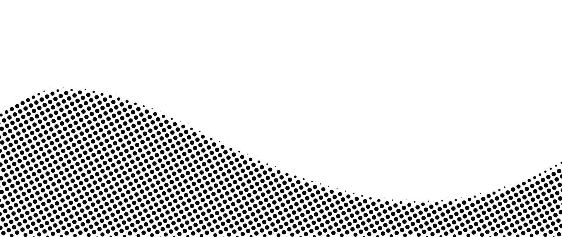 illustration vectorielle de motif de fond de point de demi-teinte. texture moderne en pointillé dégradé monochrome et superposition en détresse fondue. conception pour affiche, couverture, bannière, carte de visite, maquette, autocollant, mise en page. vecteur