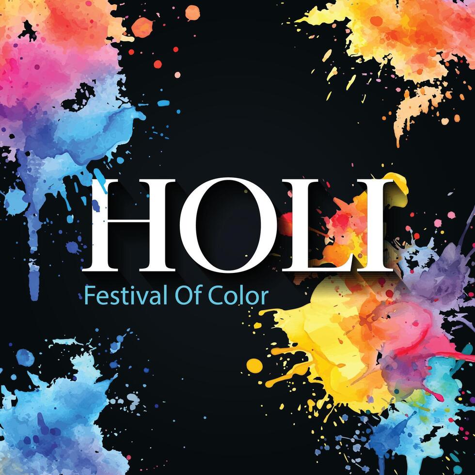 joyeux holi festival des couleurs vecteur