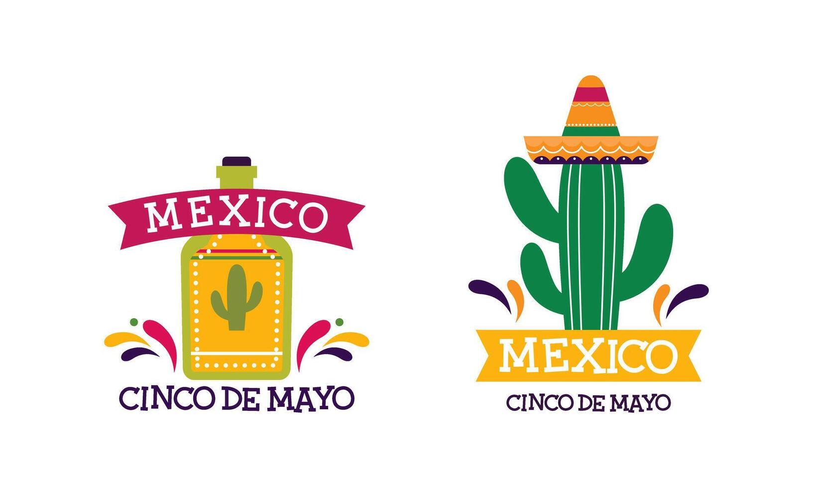 cinco de mayo fête dans Mexique. mexicain élément collection vecteur