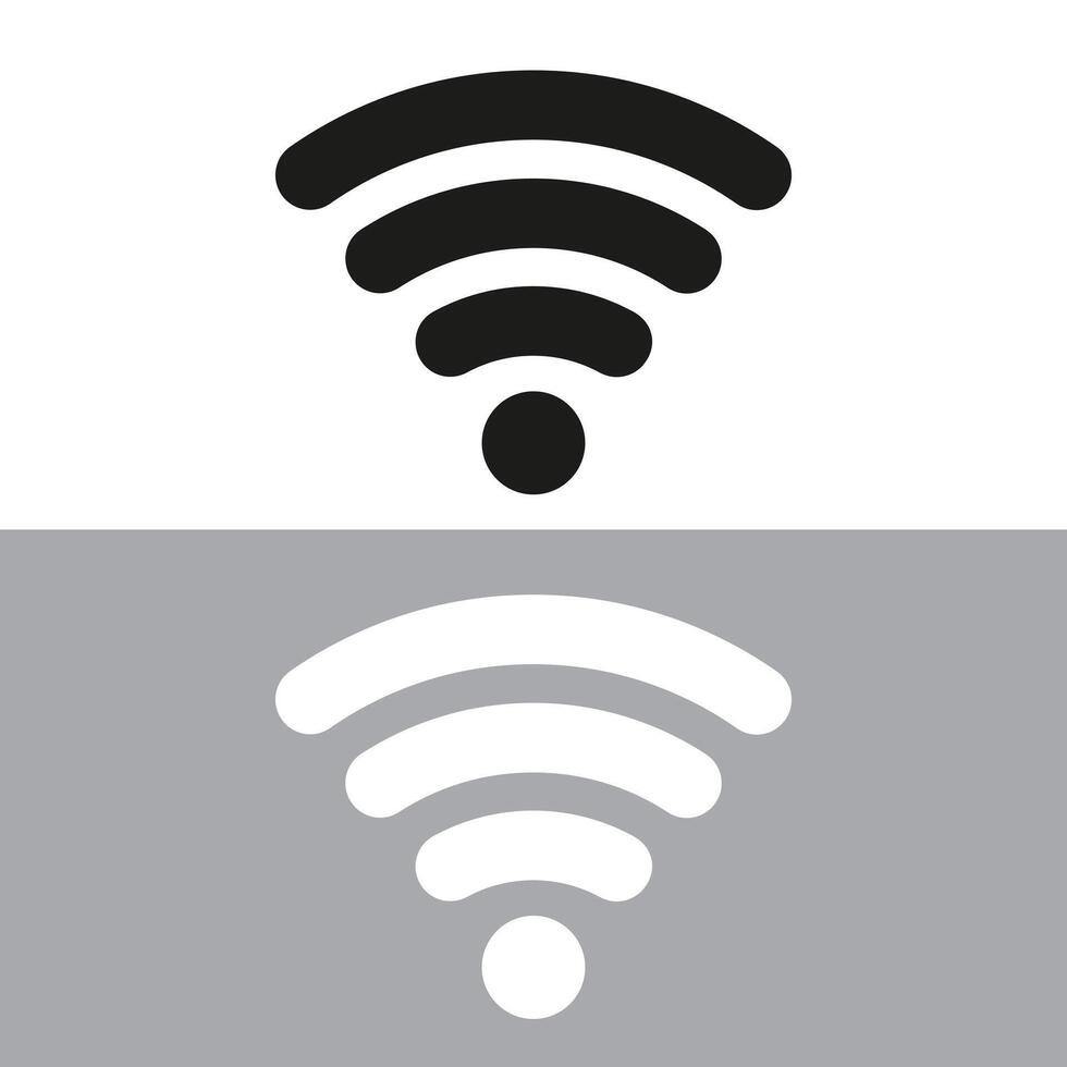 Wifi icône. vecteur Wifi signal noir et blanc sans fil Icônes ensemble, vecteur