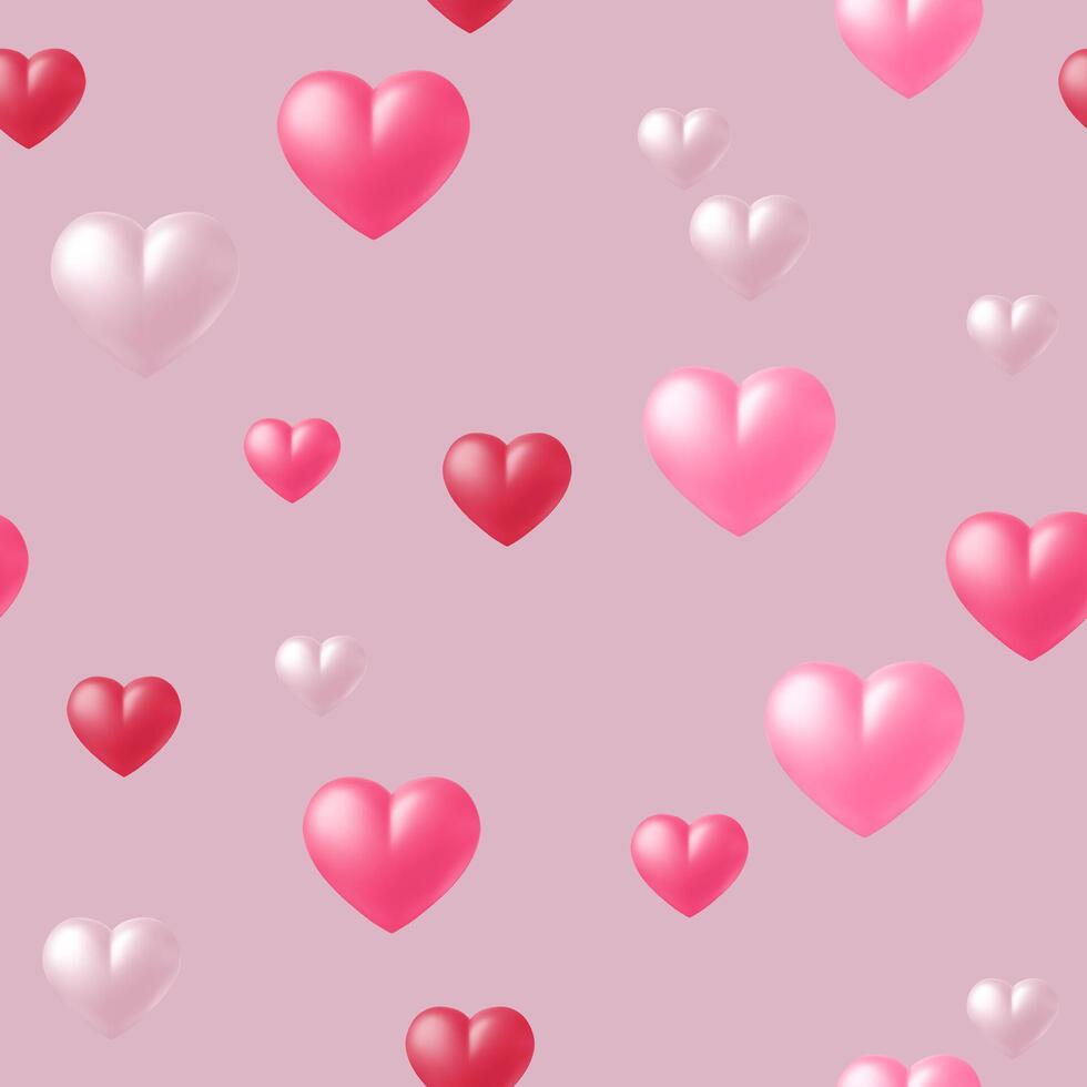 valentines cœurs des ballons sans couture patern pour content mère ou Valentin journée salutation carte conception vecteur