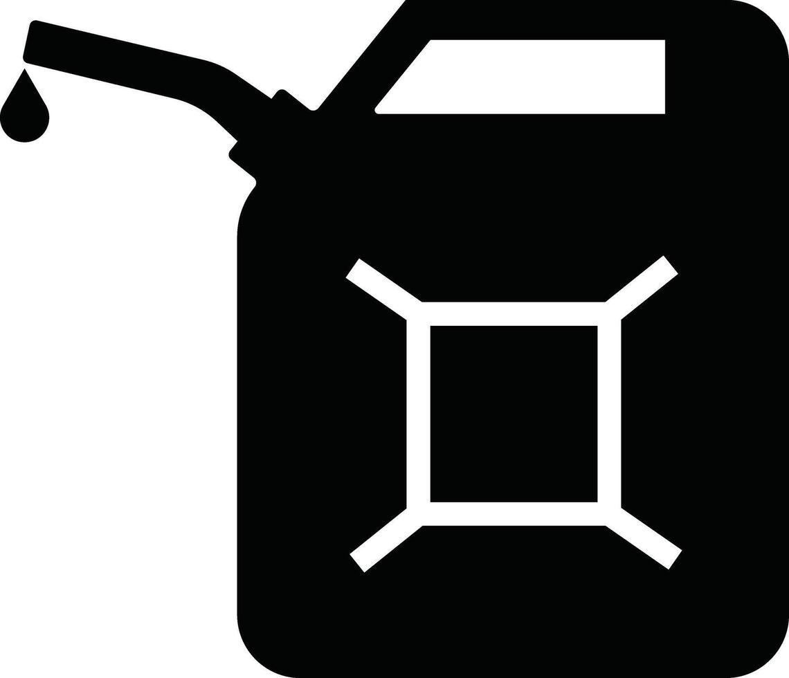 jerrycan, boîte icône dans plat style pictogramme isolé sur essence, de l'essence, carburant ou pétrole pouvez symbole. noir diesel Plastique vide l'eau boîte vecteur pour applications, site Internet