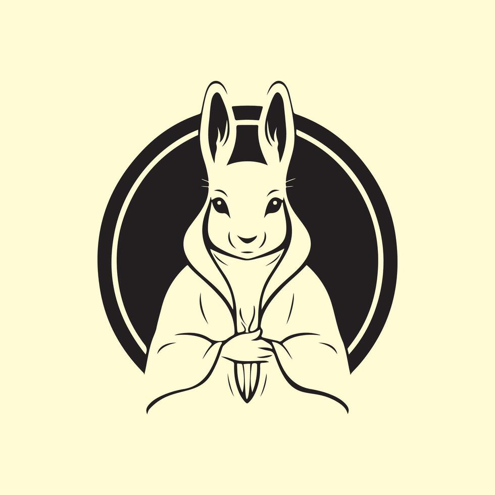 mignonne dessin animé blanc lapin dans sorcière costume image vecteur, art vecteur