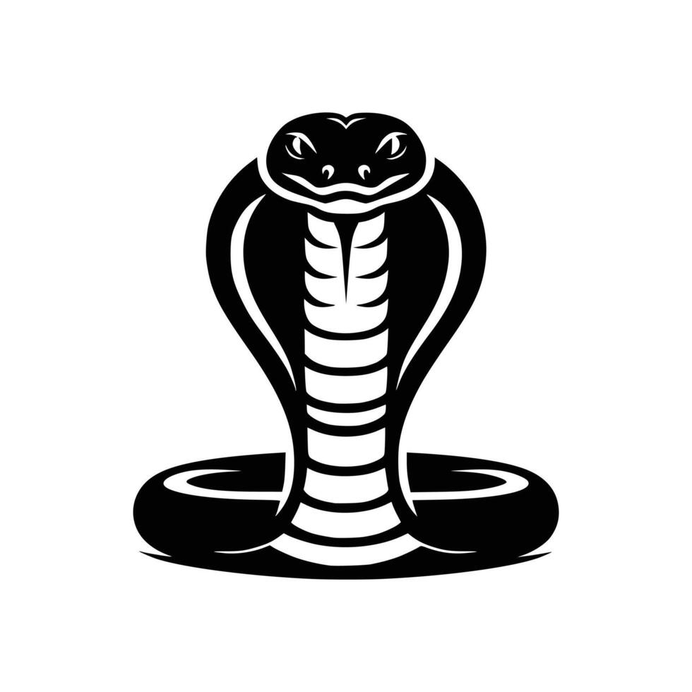 noir Roi cobra logo conception illustration vecteur