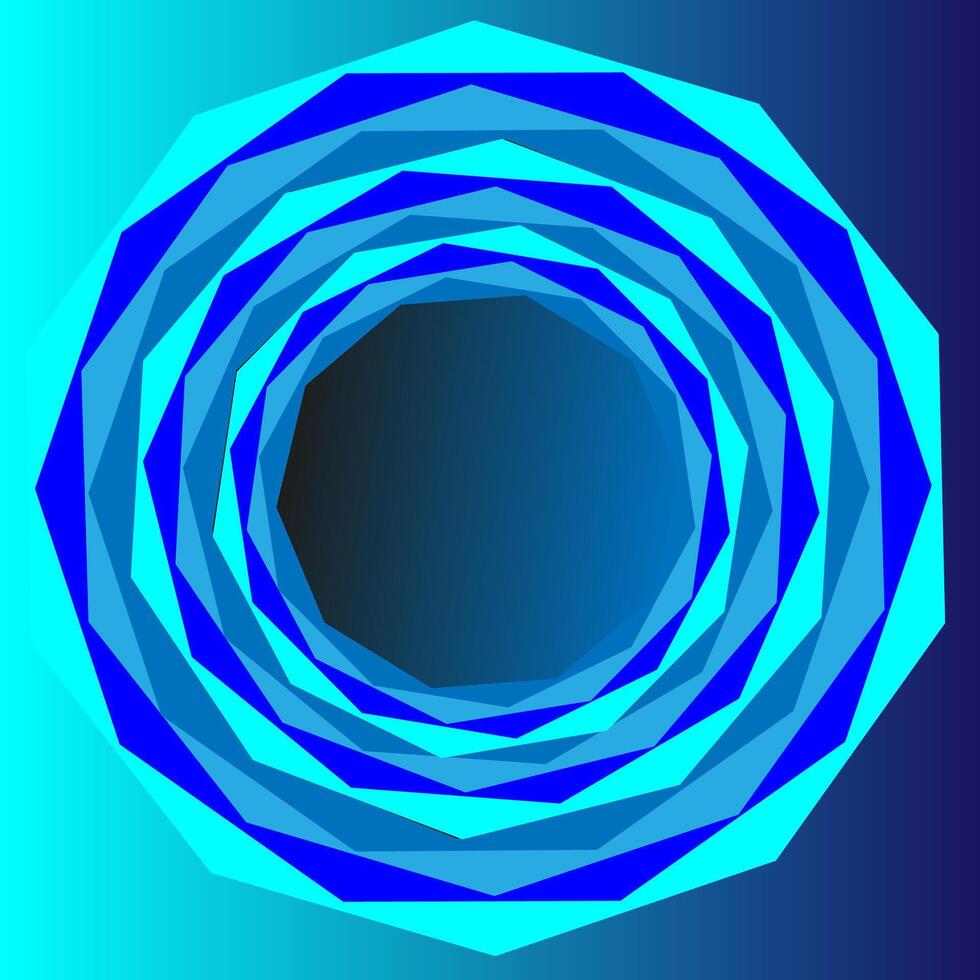 abstrait géométrique modèle de rond forme sur bleu Contexte vecteur