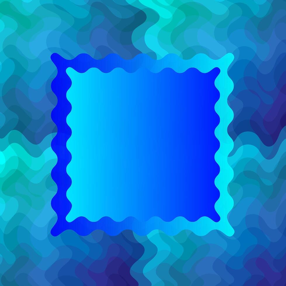 abstrait géométrique quadrilatère Cadre sur bleu pente Contexte vecteur