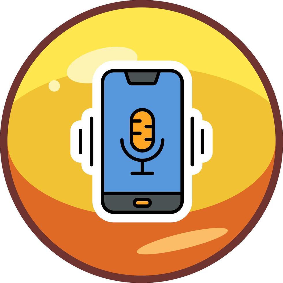 mobile voix assistant vecteur icône