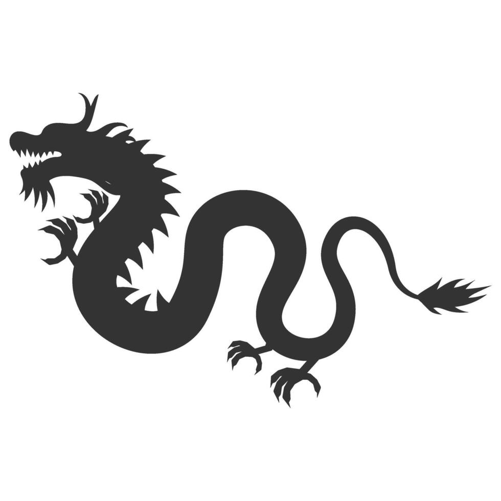 dragon silhouette illustration vecteur