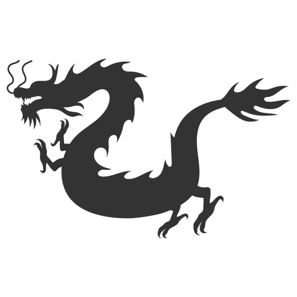 dragon silhouette illustration vecteur