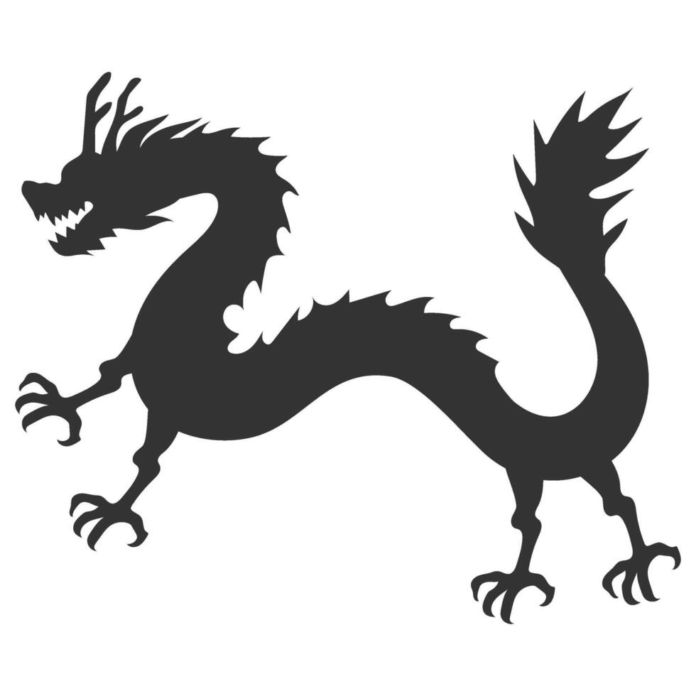 dragon silhouette illustration vecteur