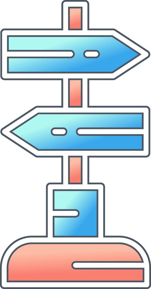 icône de vecteur de poteau de signalisation