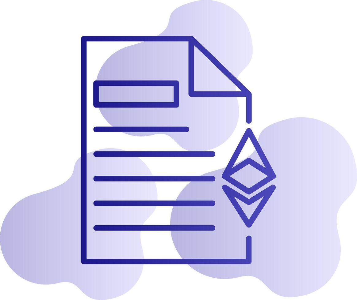 ethereum document vecteur icône