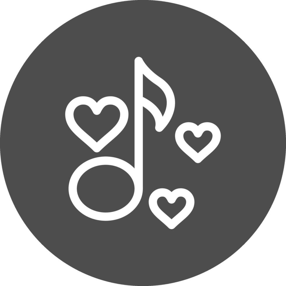 conception d'icône créative de chanson d'amour vecteur