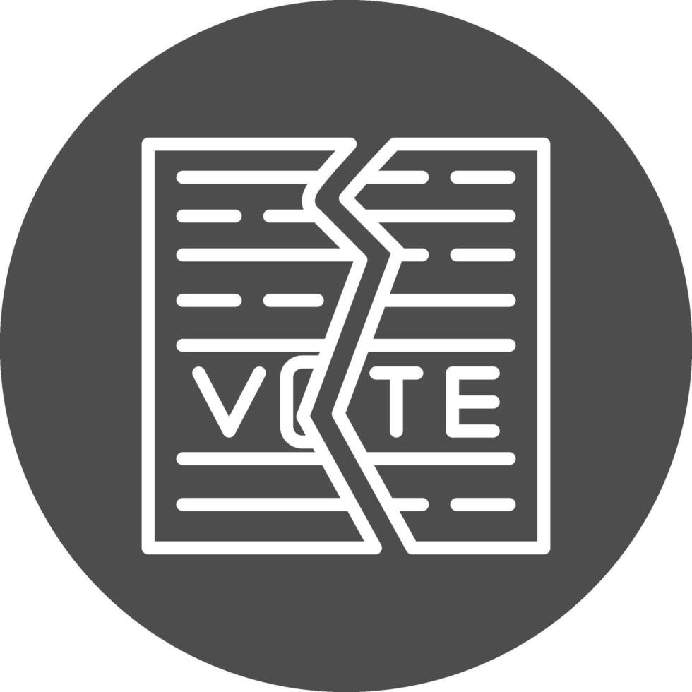 conception d'icône créative de bulletin de vote vecteur