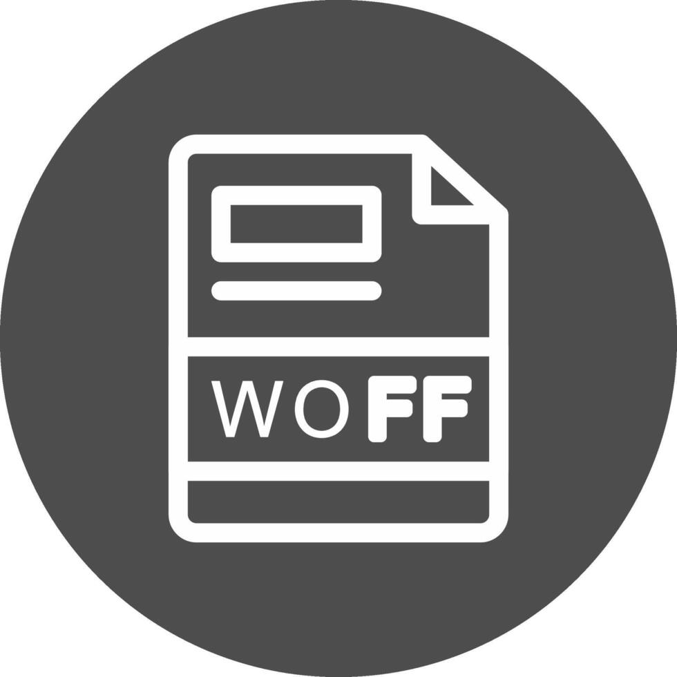 woff Créatif icône conception vecteur