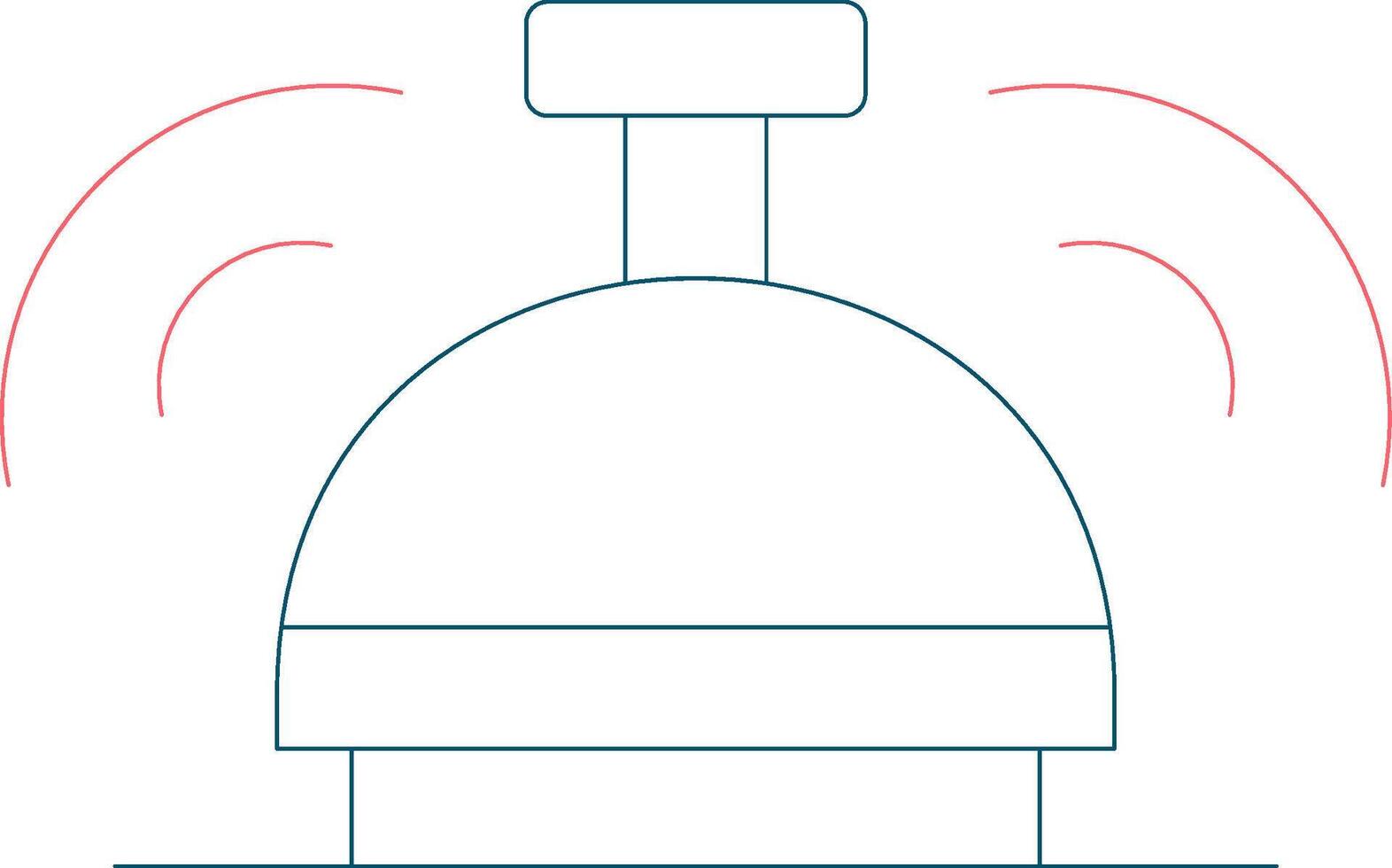 conception d'icône créative de cloche d'hôtel vecteur