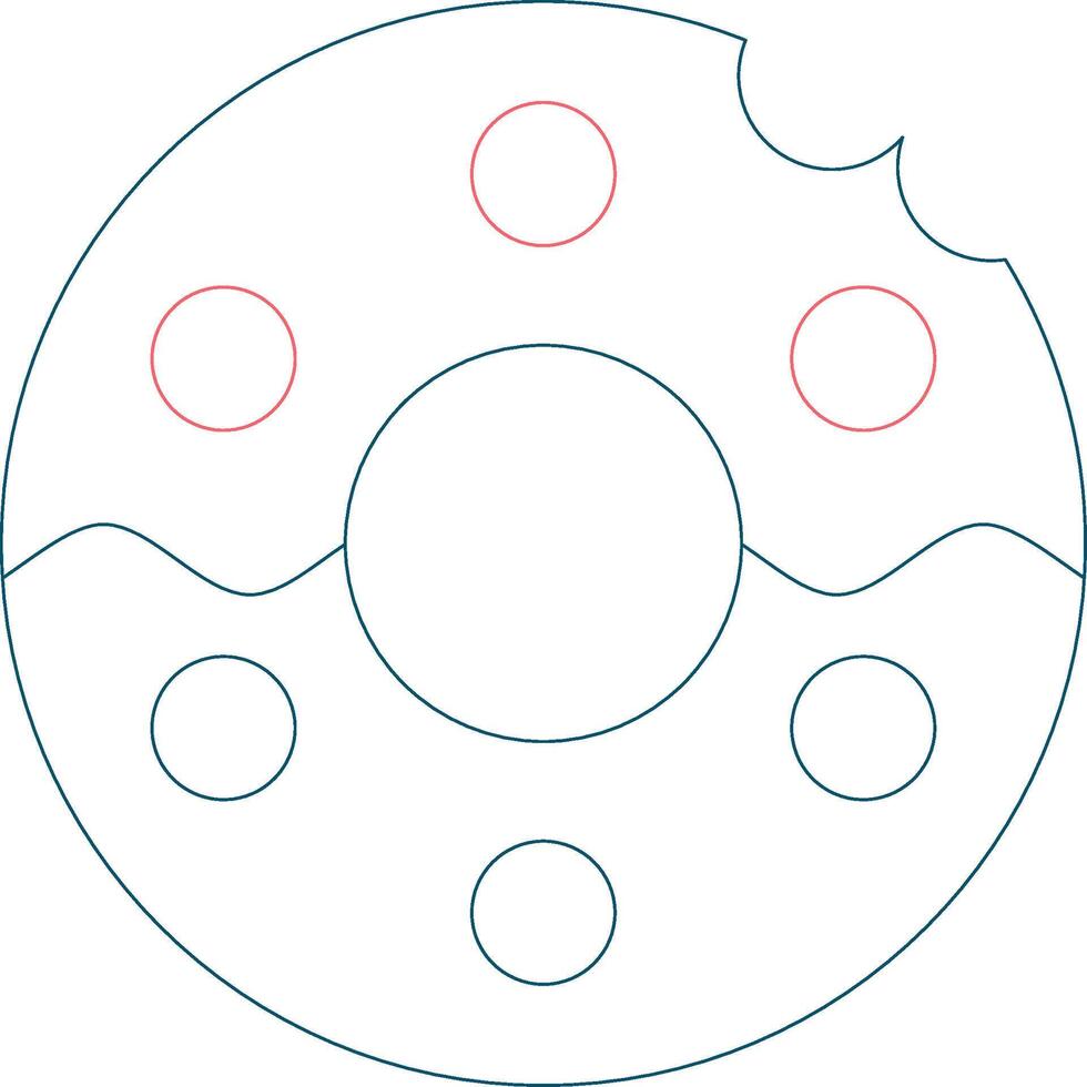 conception d'icône créative beignet vecteur