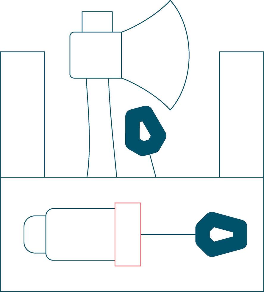 conception d'icônes créatives de boîte à outils vecteur