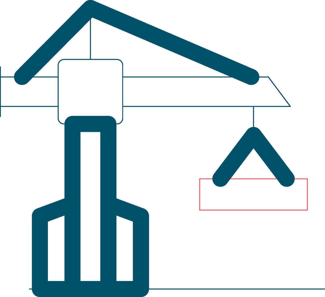 conception d'icône créative de grue vecteur