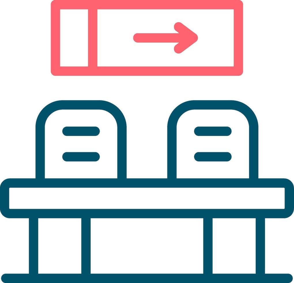 conception d'icône créative de salle d'attente vecteur