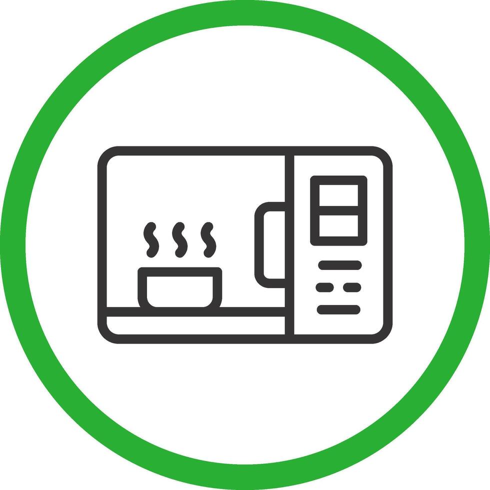 conception d'icône créative micro-ondes vecteur