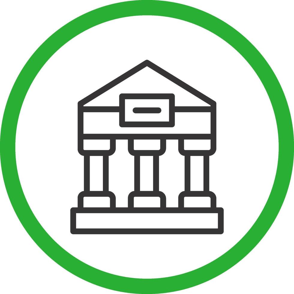 conception d'icônes créatives de temple grec vecteur