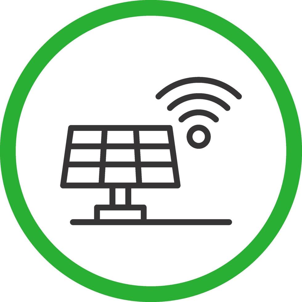 conception d'icône créative de panneau solaire vecteur