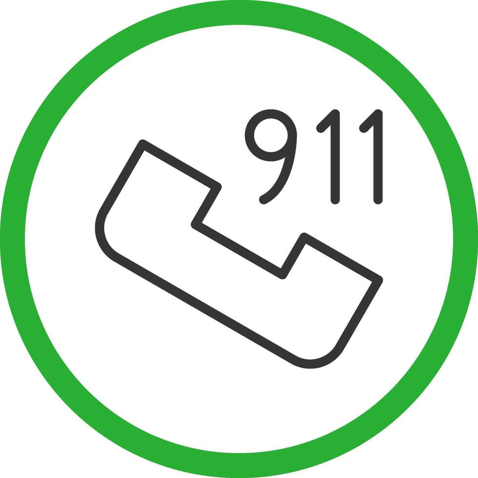 appel 911 Créatif icône conception vecteur