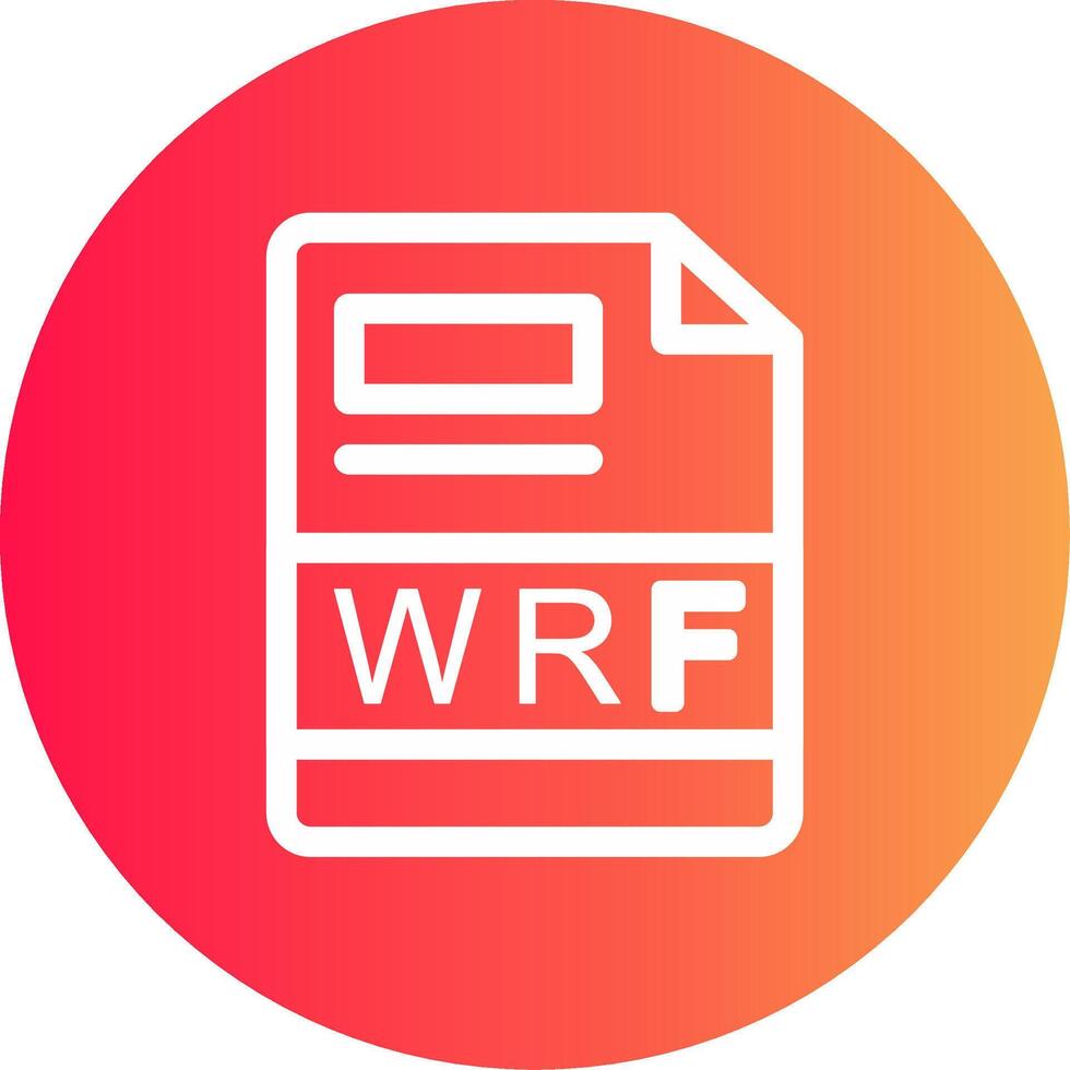 wrf Créatif icône conception vecteur