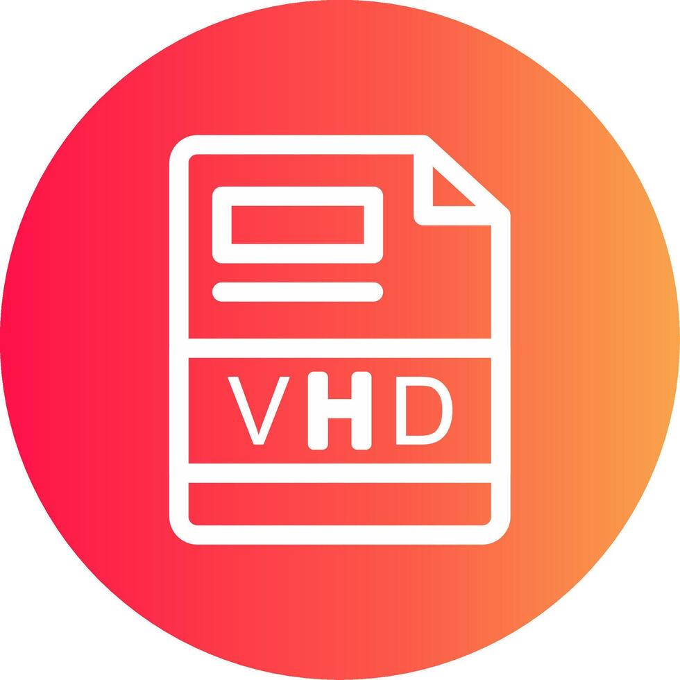 VHD Créatif icône conception vecteur