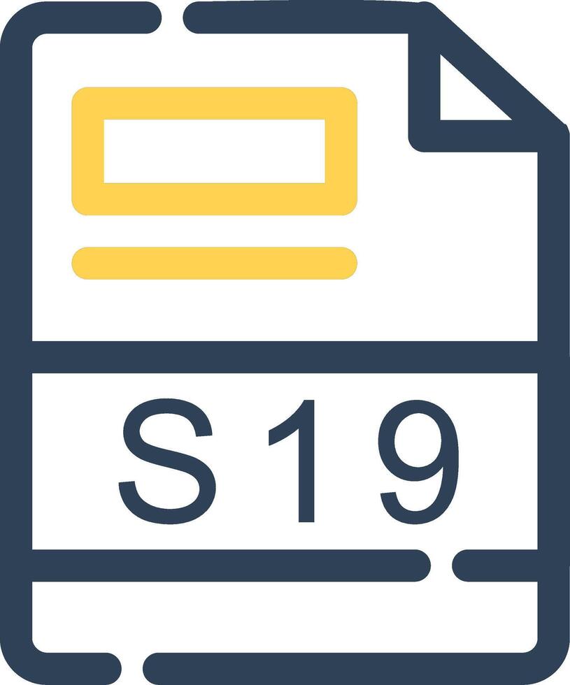 s19 Créatif icône conception vecteur