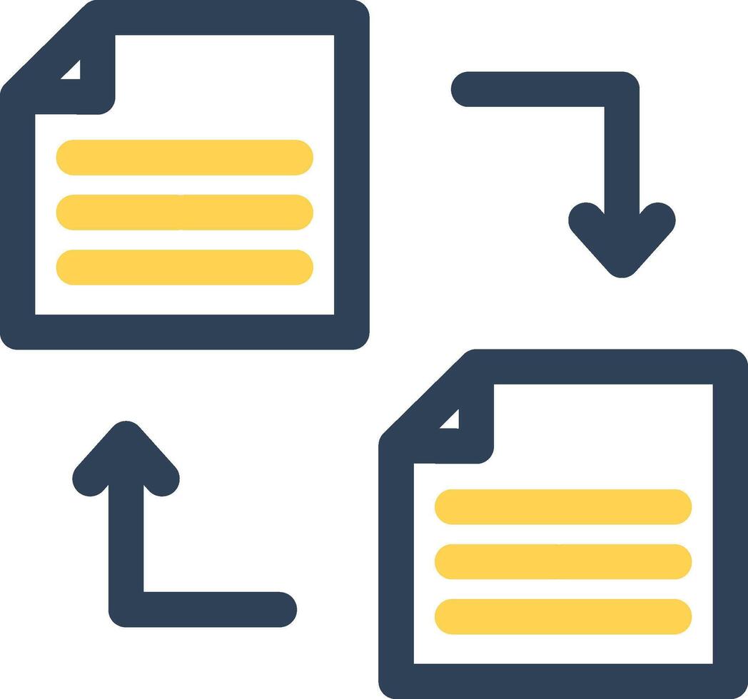 conception d'icône créative de transfert de fichier vecteur