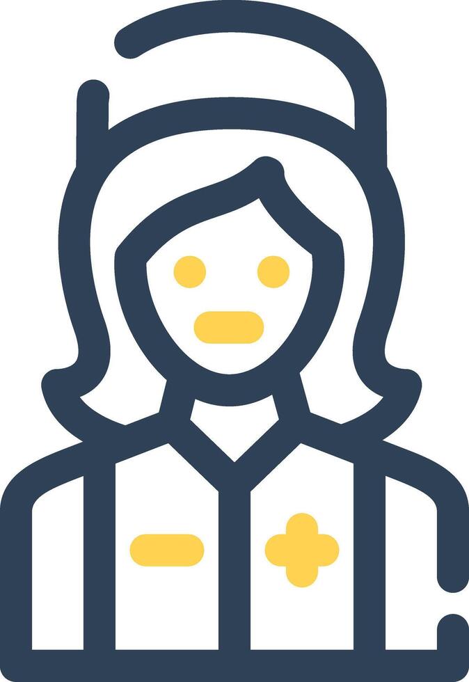 conception d'icône créative infirmière vecteur