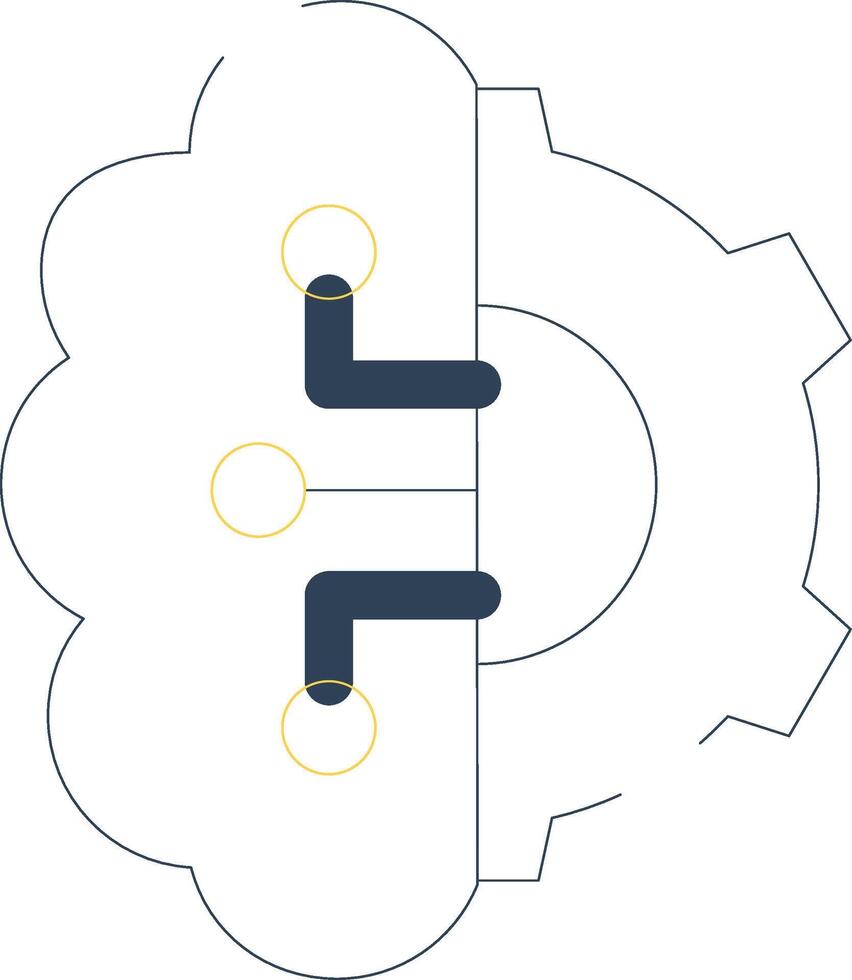 conception d'icône créative d'intelligence artificielle vecteur