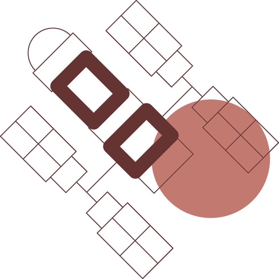 conception d'icône créative de station spatiale vecteur