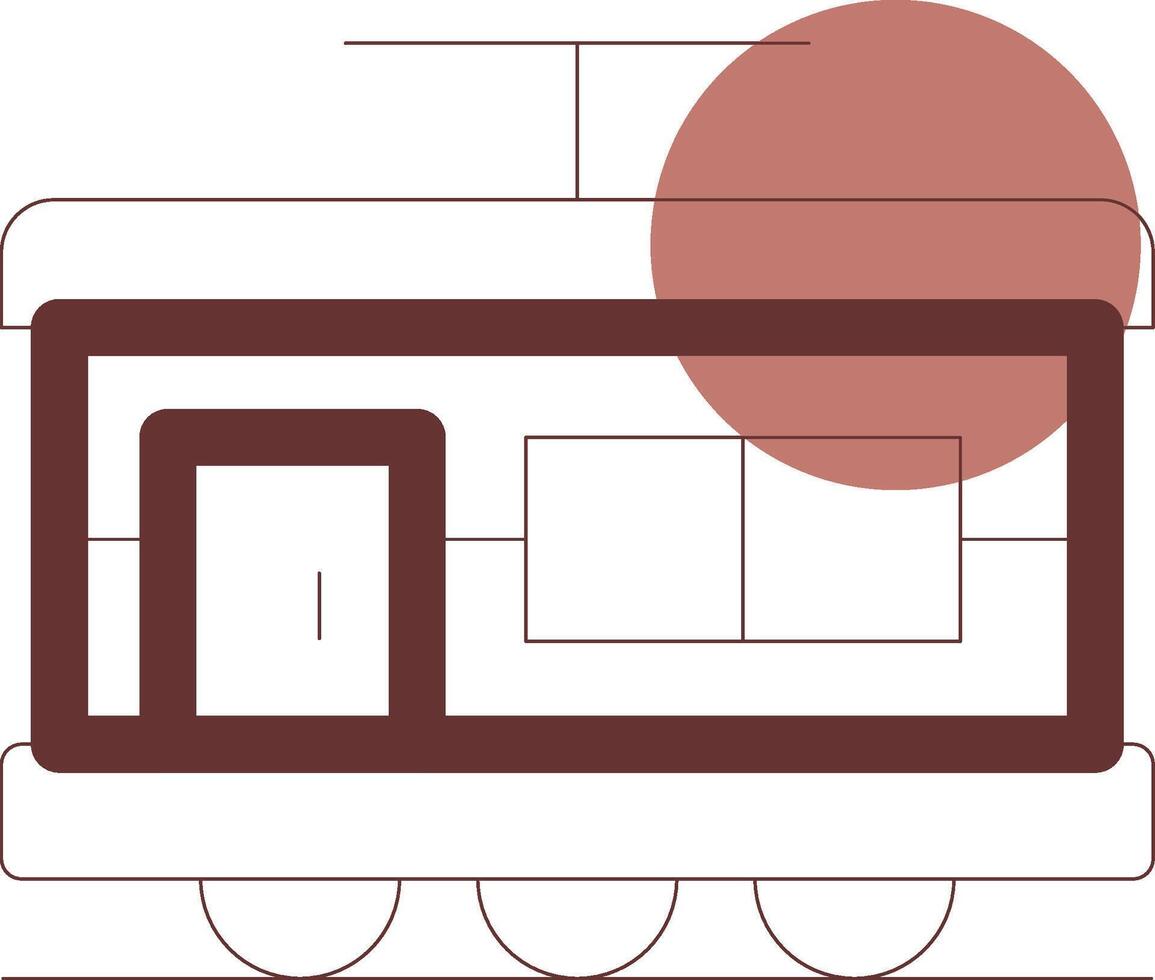 conception d'icône créative de tramway vecteur