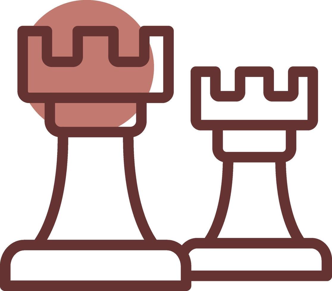 conception d'icône créative de tours d'échecs vecteur