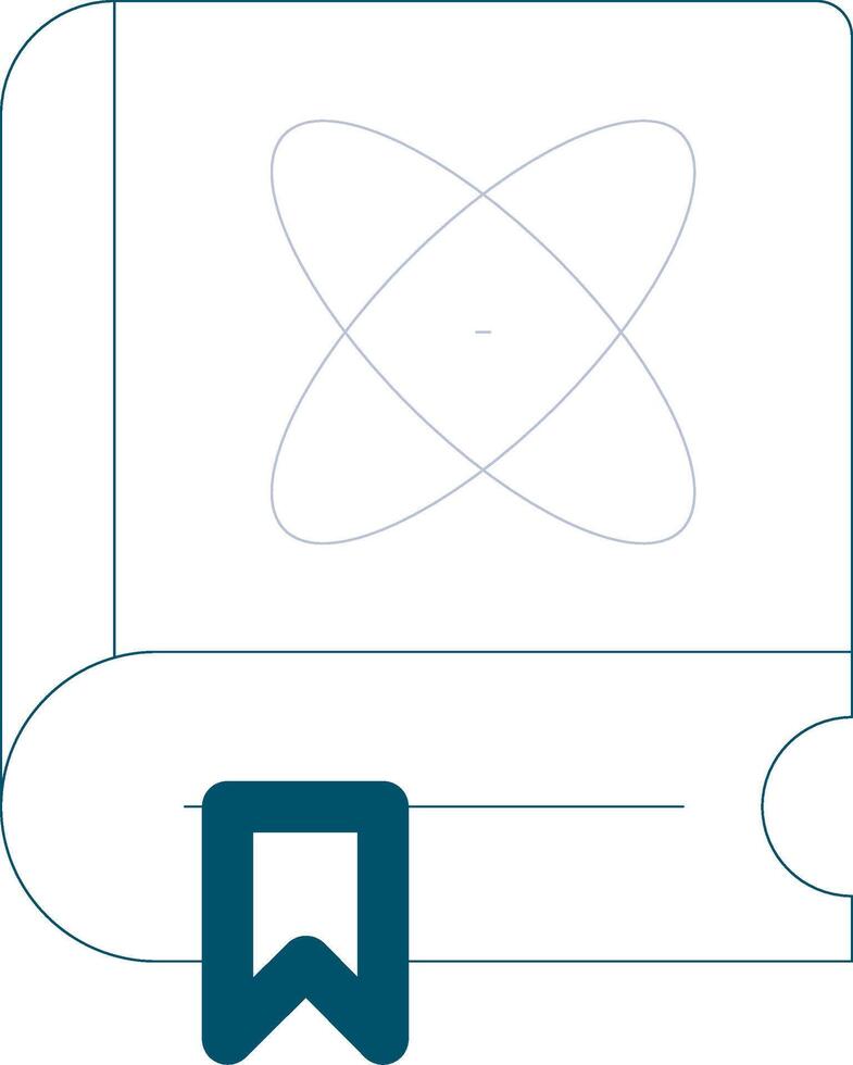 conception d'icône créative de livre de science vecteur