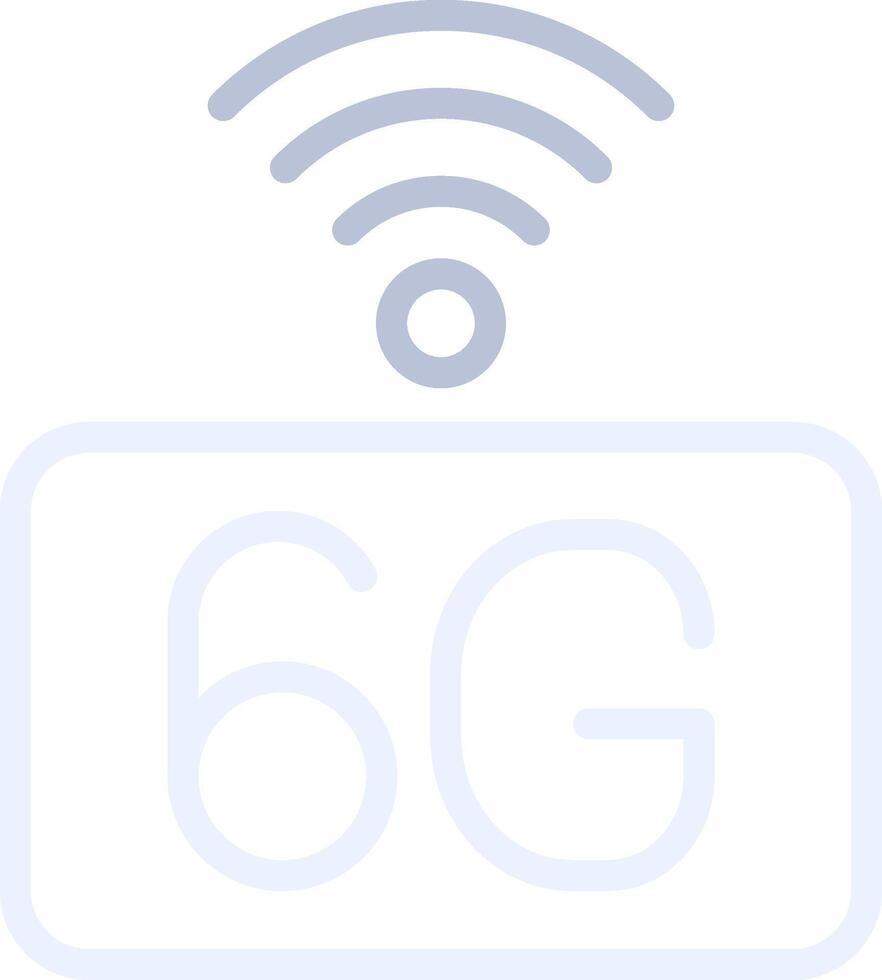 6g réseau Créatif icône conception vecteur