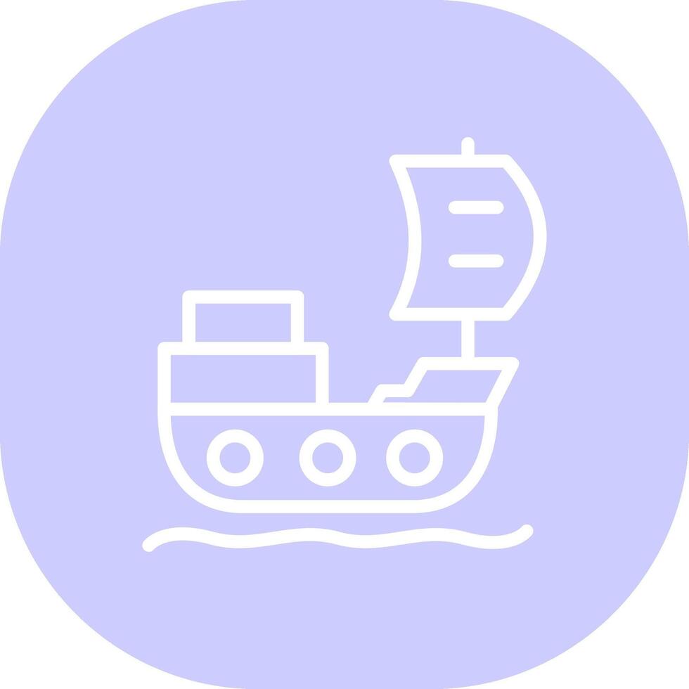 conception d'icône créative de bateau pirate vecteur