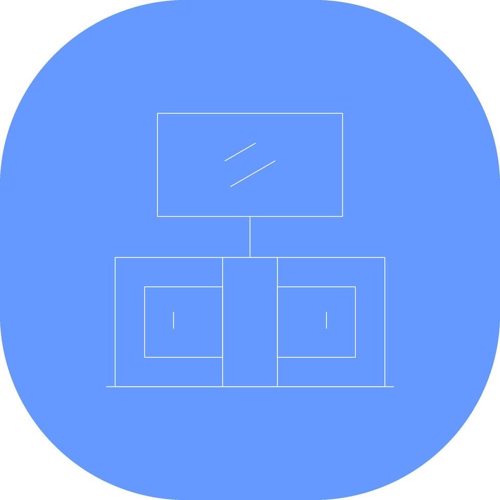 conception d'icône créative de meuble tv vecteur