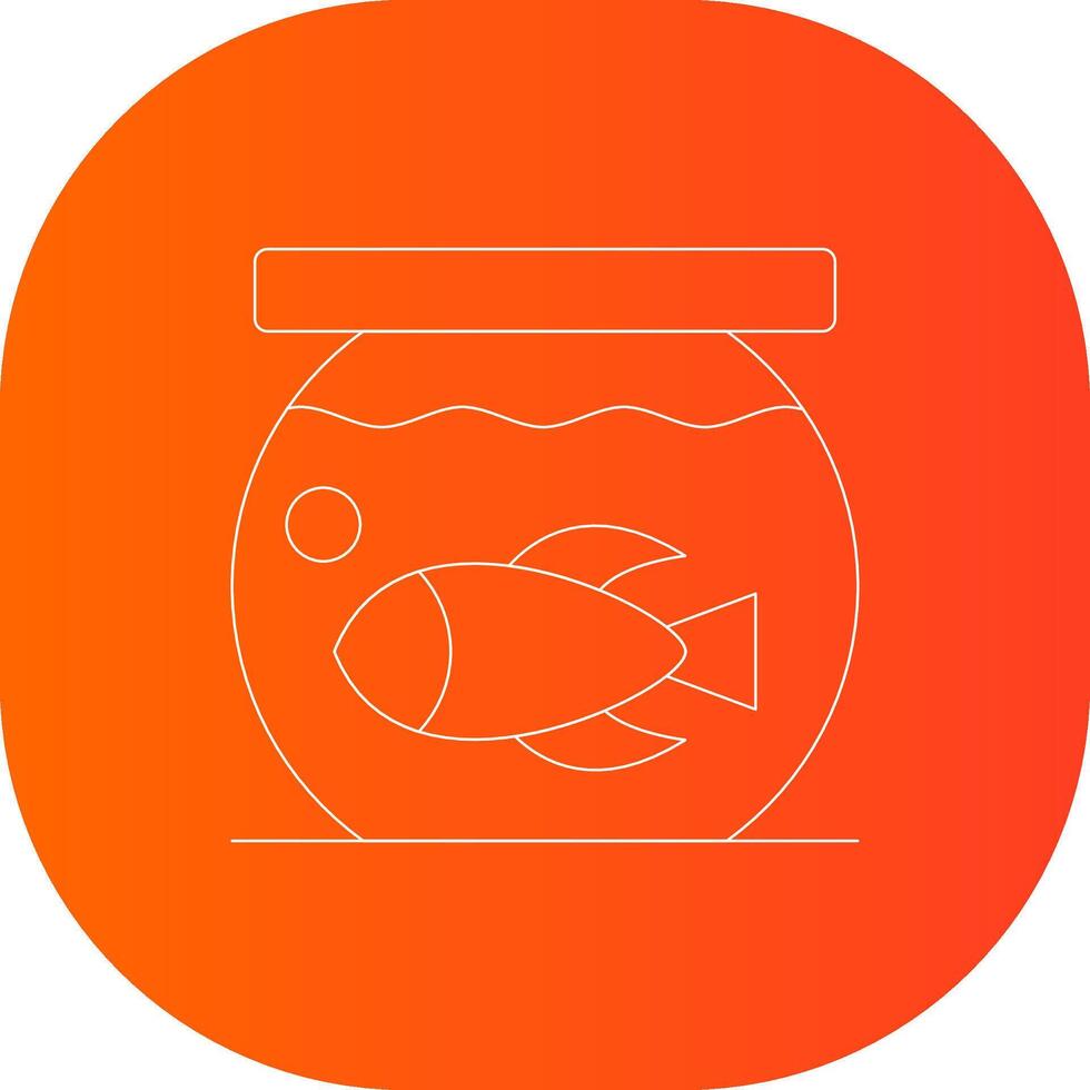 conception d'icône créative de bol de poisson vecteur