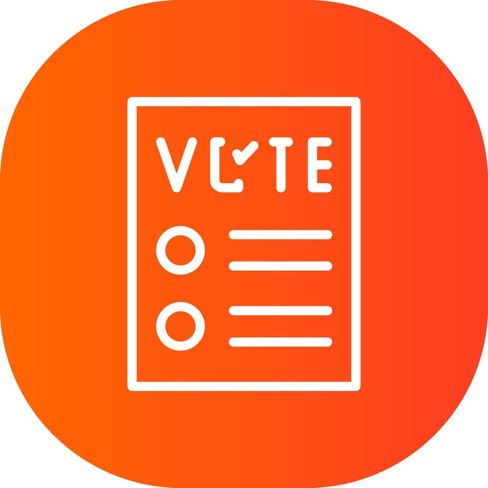 conception d'icône créative de bulletin de vote vecteur