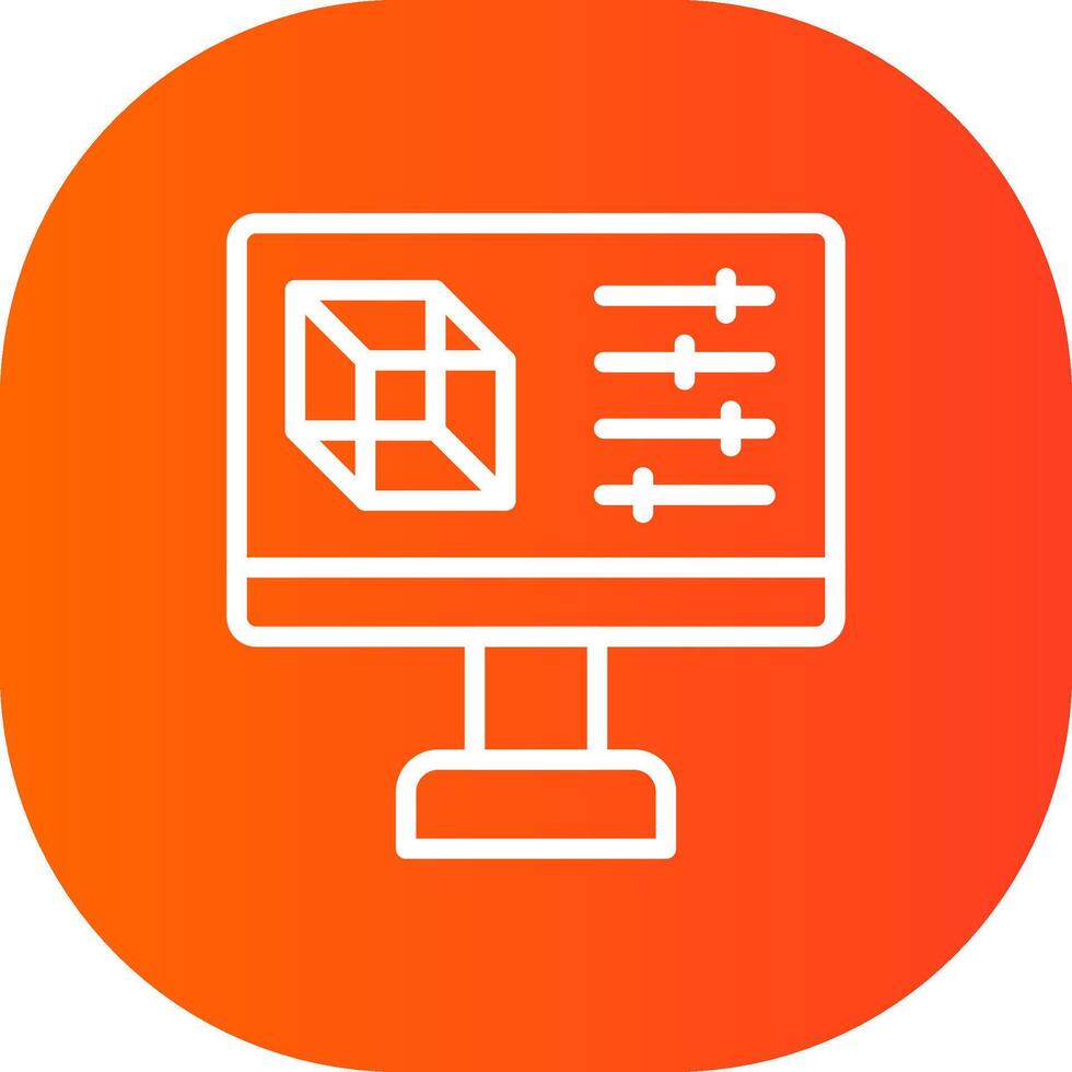 conception d'icône créative de simulation vecteur