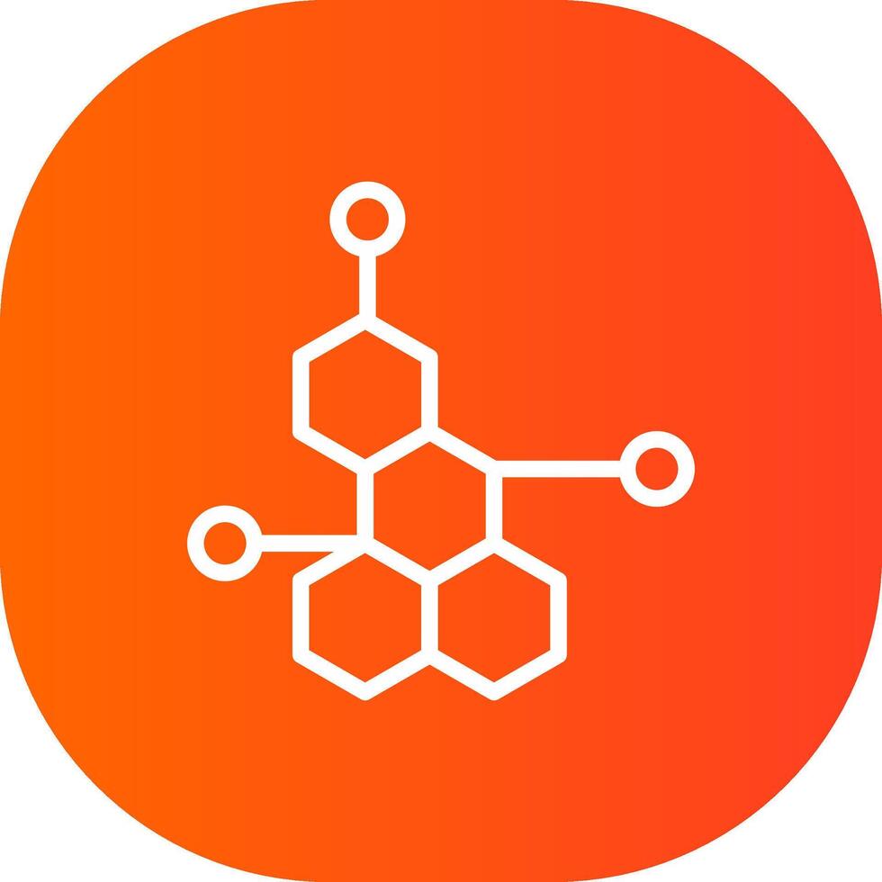 conception d'icône créative de molécule vecteur