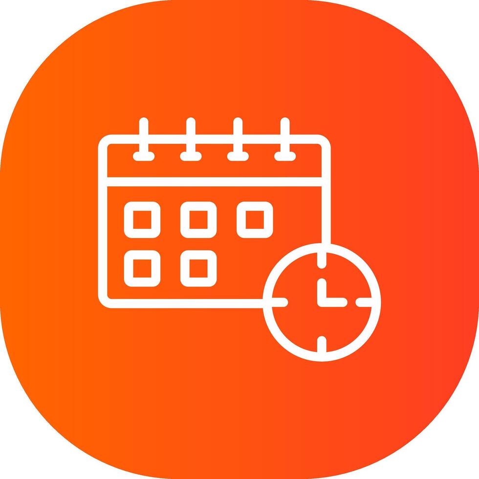 conception d'icône créative date limite vecteur