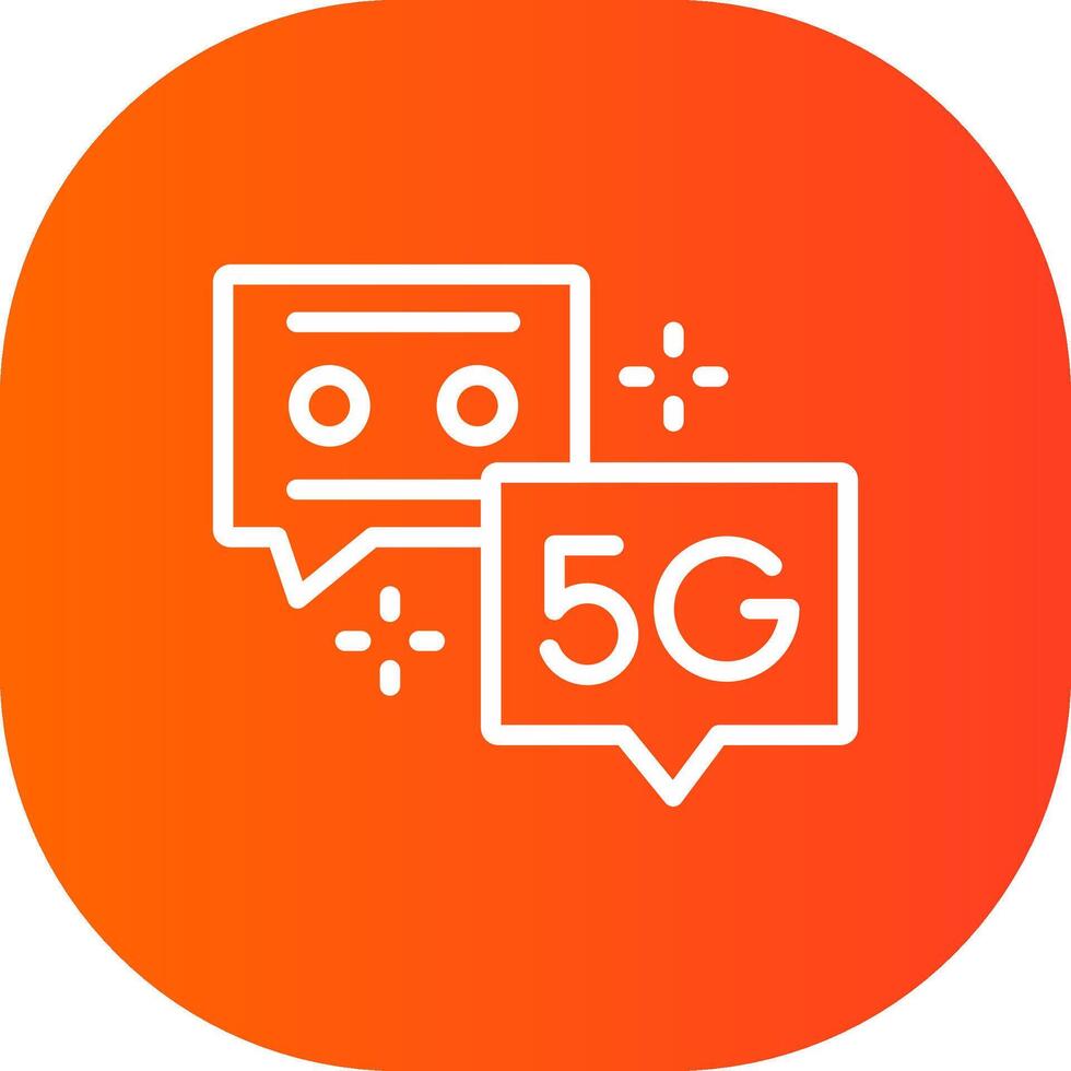 conception d'icônes créatives 5g vecteur